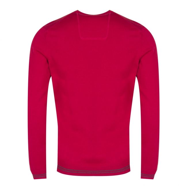 Athleisure Mens Dark Red Rimex Crew Neck Knitted Jumper