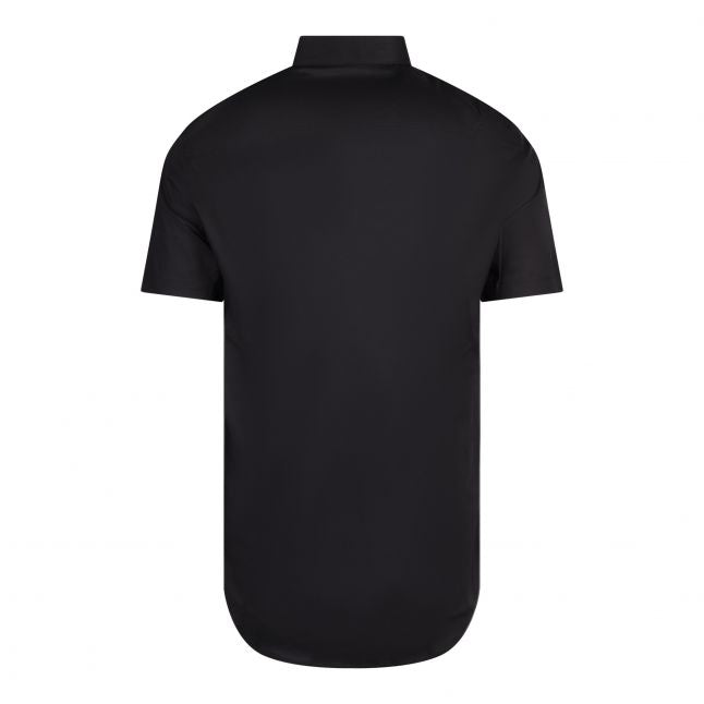 Mens Black Stretch S/s Shirt