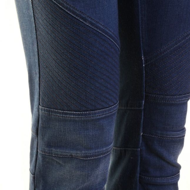 Womens Blue Winaryde Biker Skinny Fit Jeans