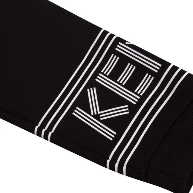 Kenzo Boys Black Branded Leg Sweat Pants