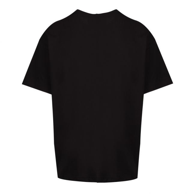 Mens Black Mix Logo Oversized Fit S/ T Shirt