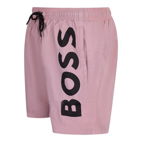 Mens BOSS Pastel Pink Octopus Swim Shorts