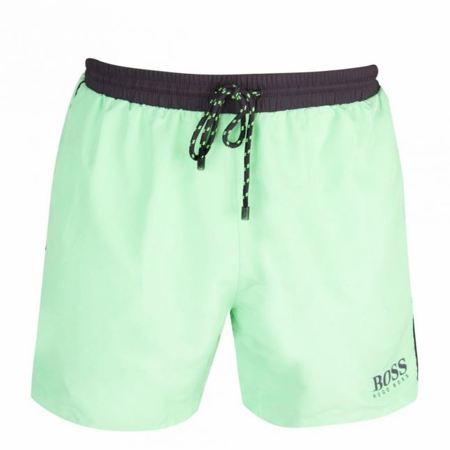 Mens Light Green Starfish Contrast Swim Shorts