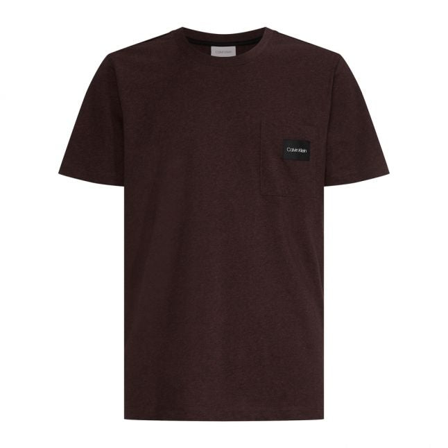 Mens Oxblood Heather Pocket S/s T Shirt