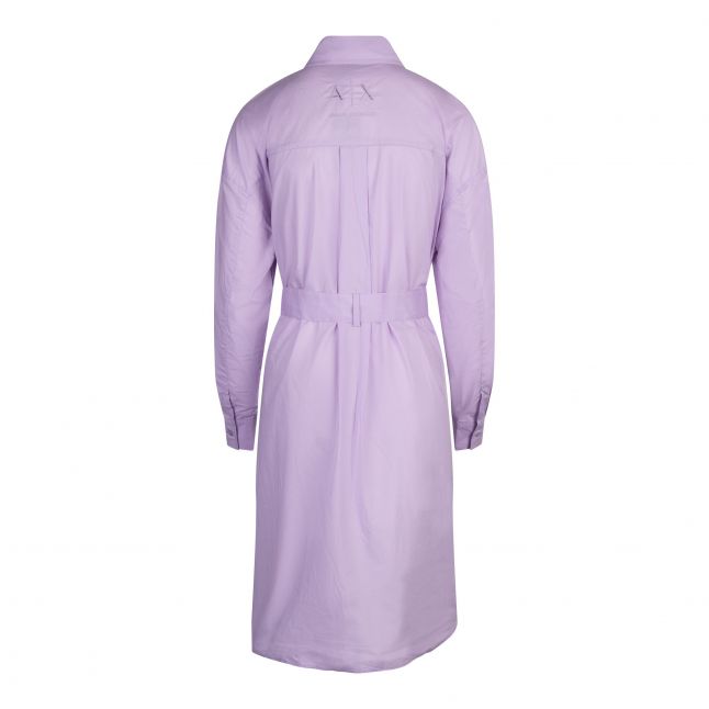 Womens Violet Sky Cotton Poplin Shirt Dress