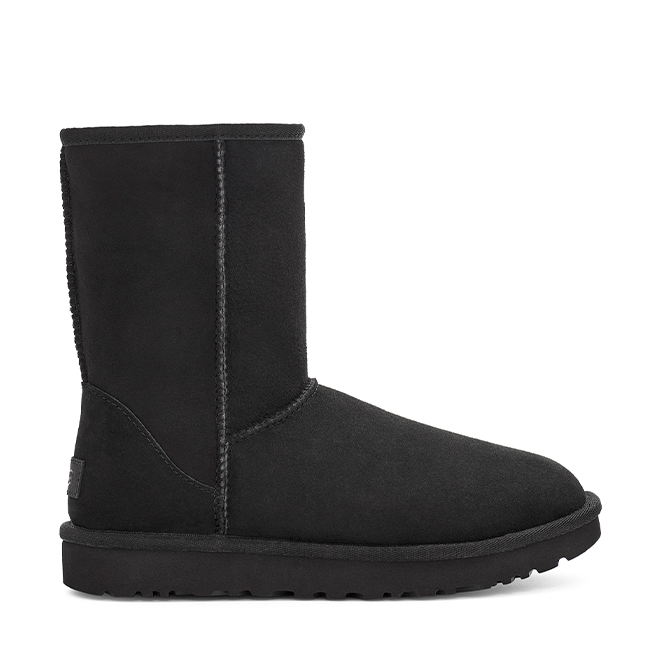 Womens UGG Black Classic Short II Boots