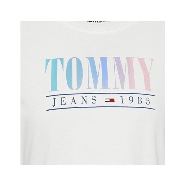 Womens Classic White Multicolour Tommy S/s T Shirt