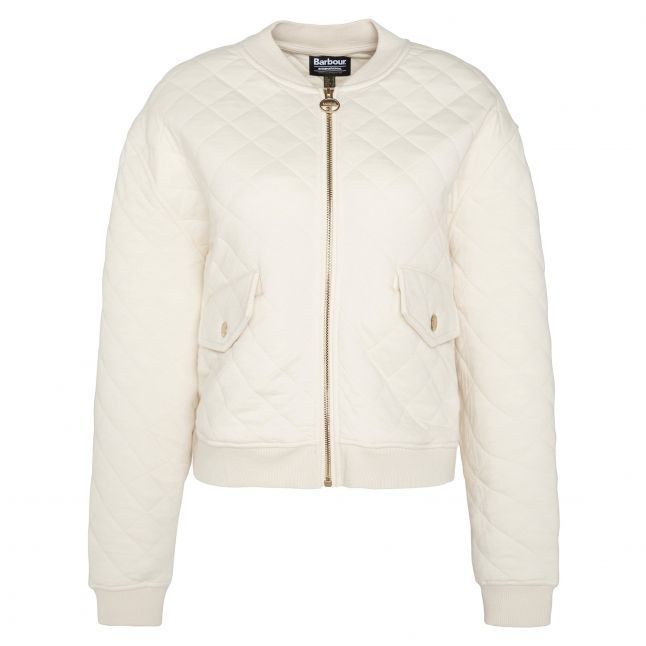 Womens Light Stone Alicia Quilted Bomber Jacket