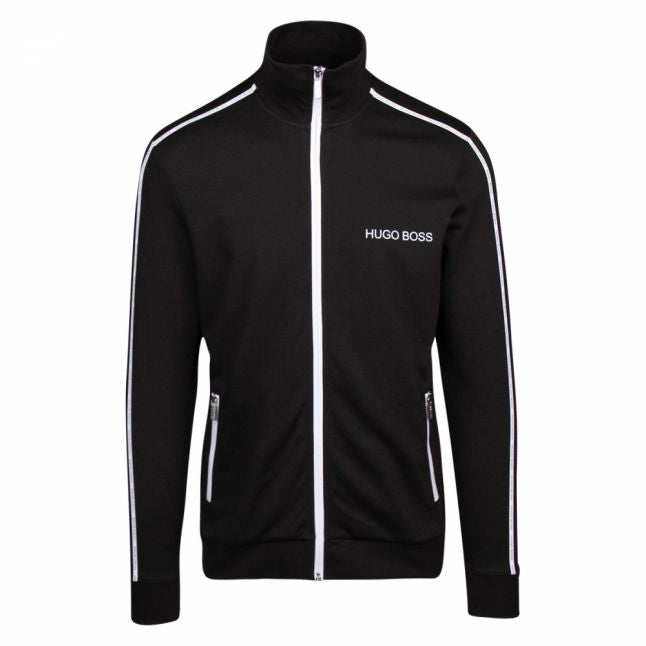 Mens Black Trim Zip Thru Track Jacket