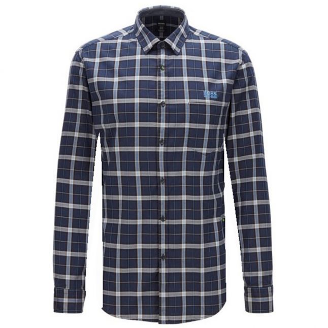 Athleisure Mens Navy Bise_R Check L/s Shirt