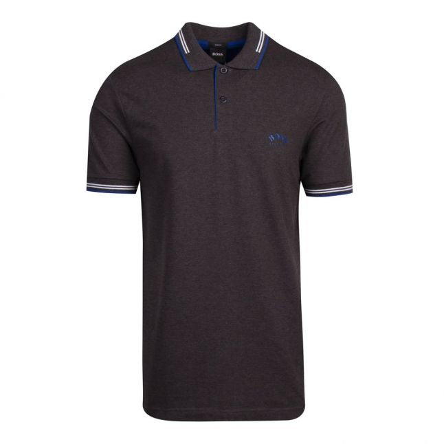 Athleisure Mens Charcoal Paul Curved S/s Polo Shirt