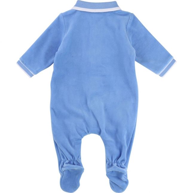 Baby Blue Velour L/s Romper