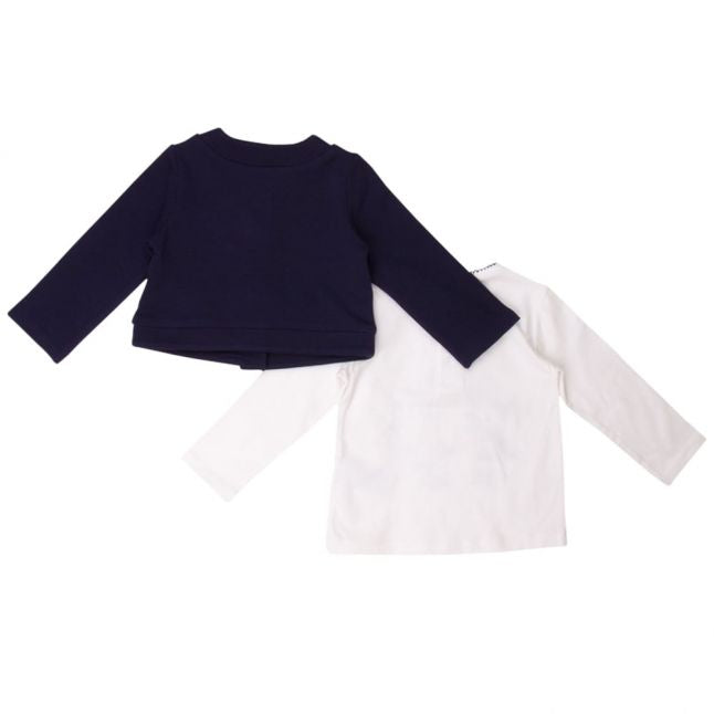 Baby Navy Cardigan & T Shirt Set