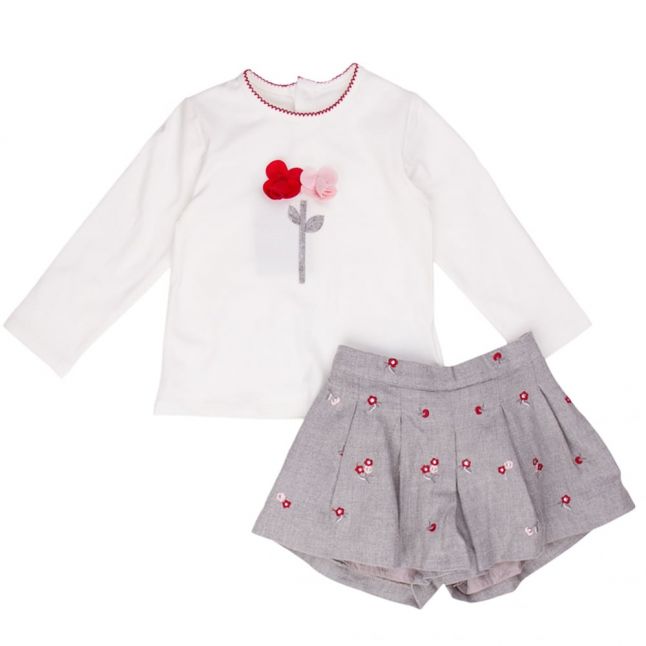 Baby Silver Rose Shorts Set