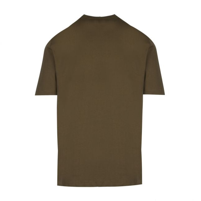 Mens Dark Green Logo Trim Regular Fit S/s T Shirt