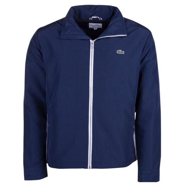 Mens Navy & White Funnel Neck Jacket