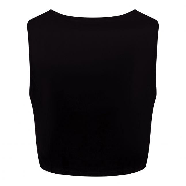 Womens Black Velour Corset Top