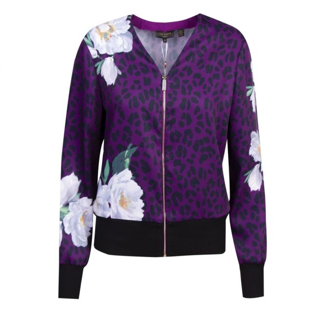 Womens Black/Purple Wiilow Wilderness Sweat Jacket