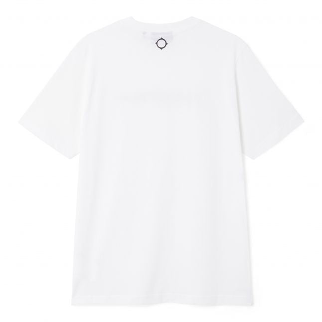 Mens Optic White Chest Print S/s T Shirt