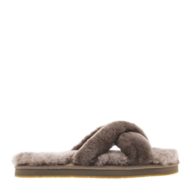 Womens Grey Abela Slide Slippers