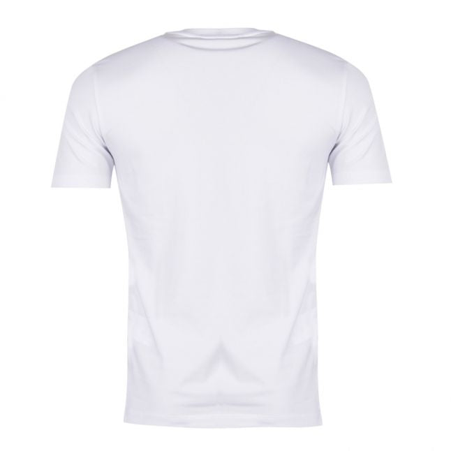 Mens Optical White Colour Peace Slim Fit S/s T Shirt