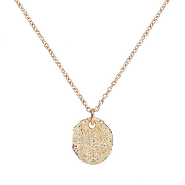 Womens Gold Mesra Moonrock Pendant Necklace