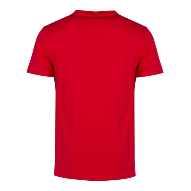 Mens Red Big Logo Beach S/s T Shirt