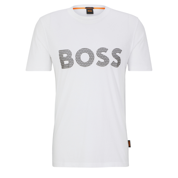 Mens White TeeBOSSRete S/s T Shirt