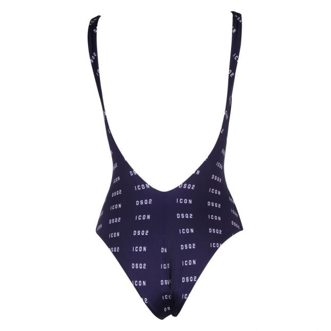 Womens Blue Icon One Piece Swimsuit