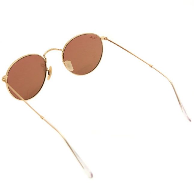 Gold Mirror RB3447 Round Metal Sunglasses