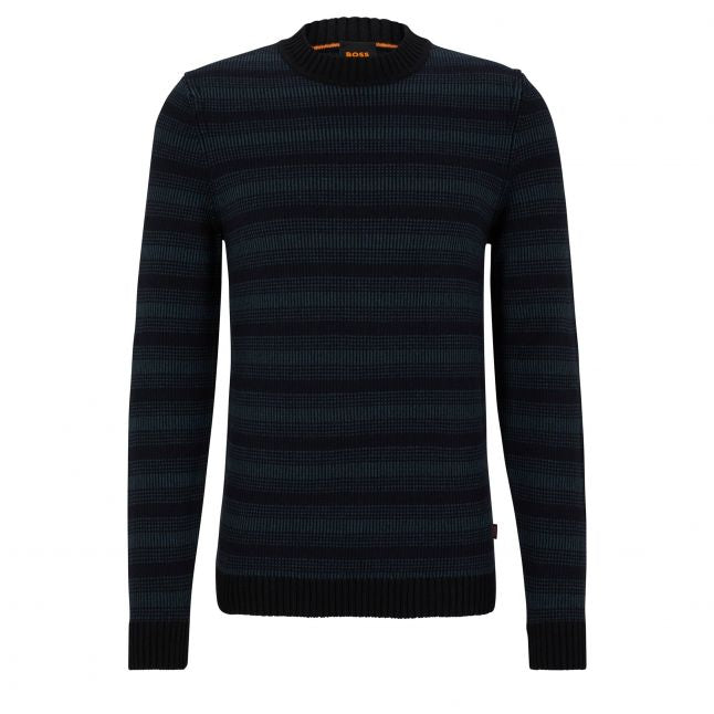 Mens Black Amoderos Crew Neck Knit