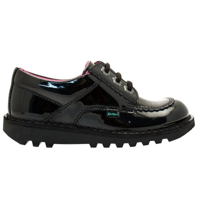 Junior Black Patent Leather Kick Lo F (12.5-2.5)