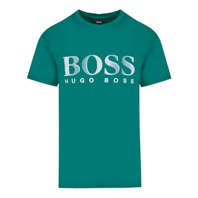 Mens Emerald Green Big Logo Beach Regular Fit S/s T Shirt