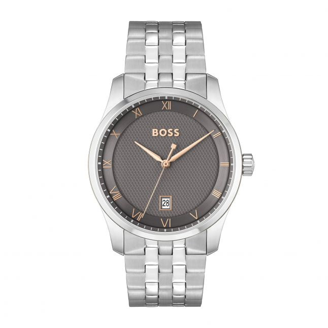 Mens Silver/Grey Principle Bracelet Watch