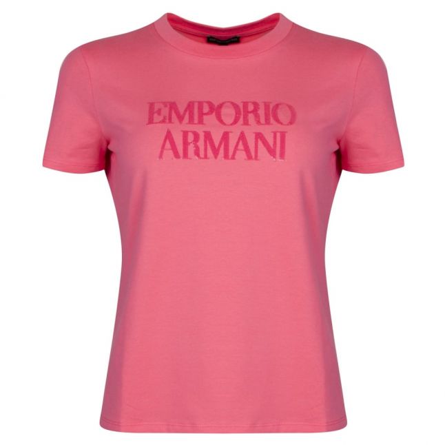 Womens Coral Branded S/s T Shirt