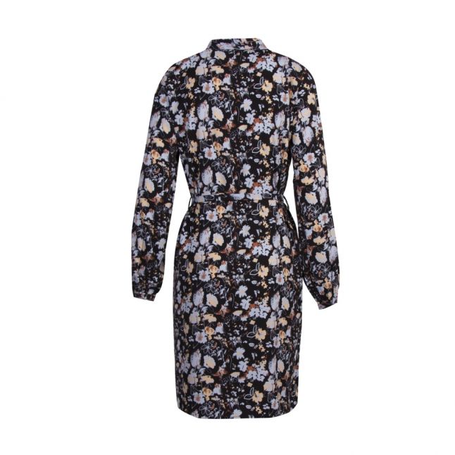 Womens Black/Blue Visunita Floral Shirt Dress