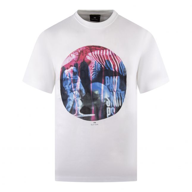 Mens White Astronaut Reg Fit S/s T Shirt