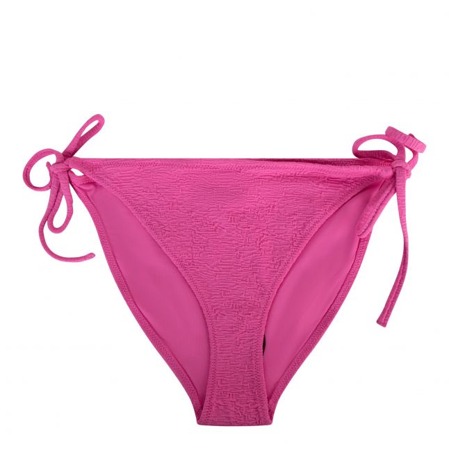 Womens Bold Pink Monogram Texture Side Tie Brief