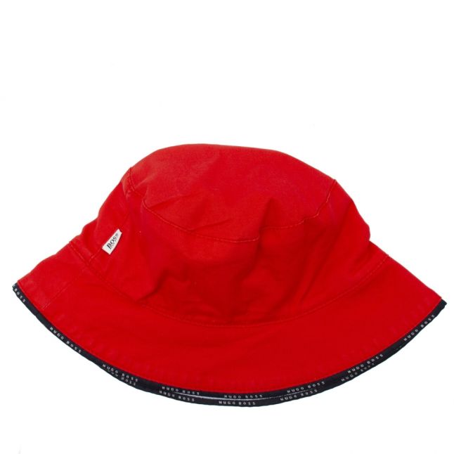 Baby Pale Blue/Red Balloon Reversible Bucket Hat