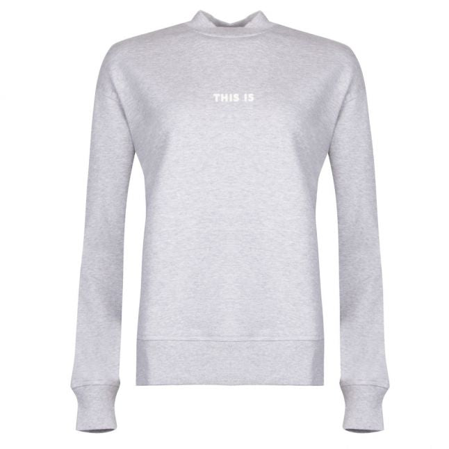 Casual Womens Grey Tastand Crew Neck Sweat Top