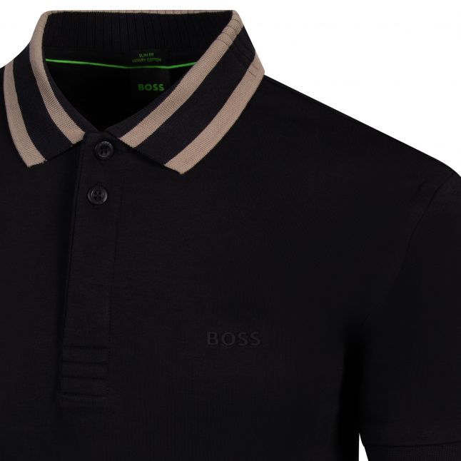 Mens Black Paule Slim Fit S/s Polo