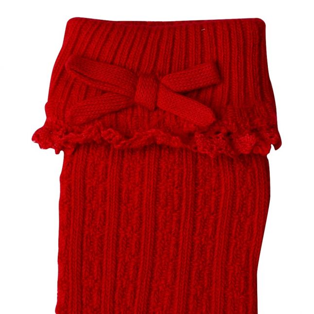 Girls Red Knitted Socks