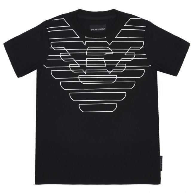 Boys Black Large Double Eagle S/s T Shirt