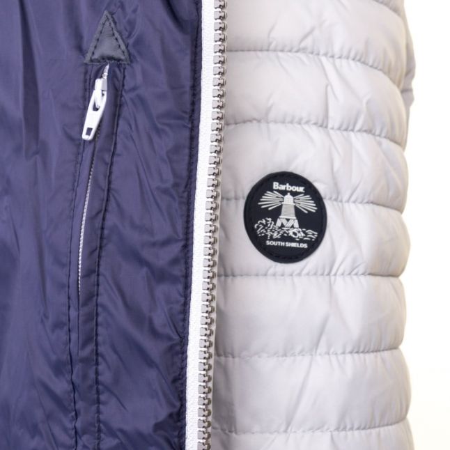 Lifestyle Womens Silver Ice & Navy Landry Baffle Quilted Jacket