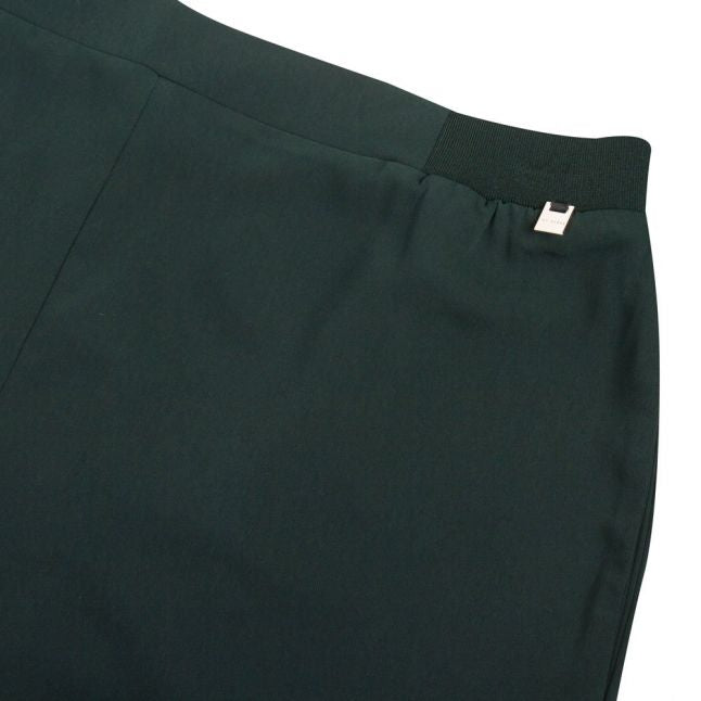 Womens Dark Green Aliadd Rib Detail Jogger