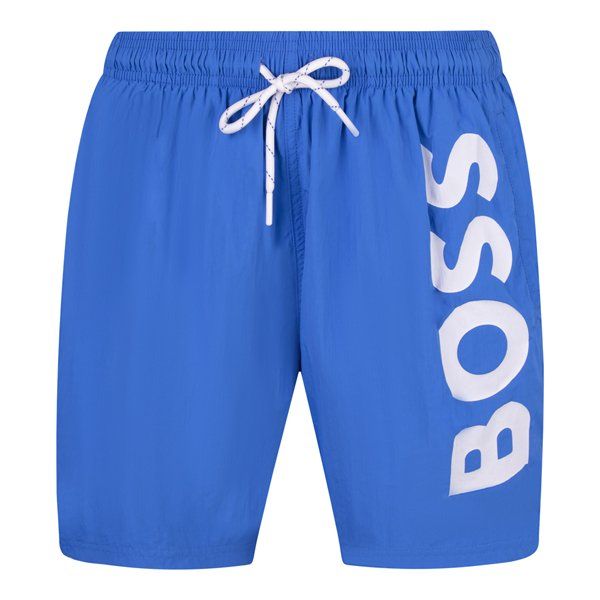 Mens BOSS Bright Blue Octopus Swim Shorts