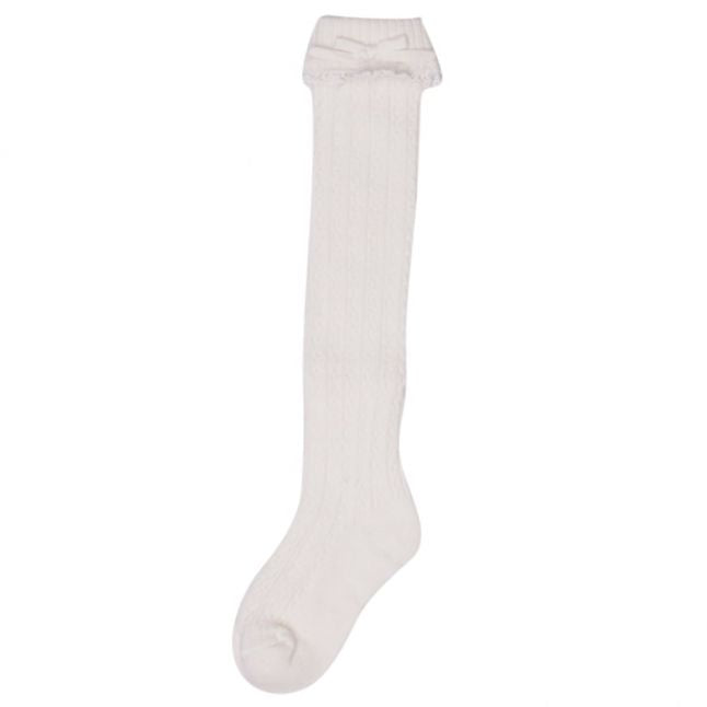 Girls Natural Knitted Socks