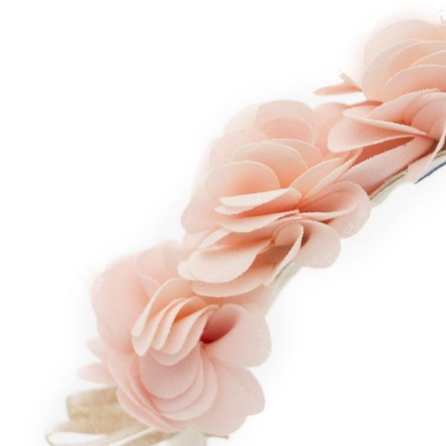 Girls Nude Pink Flower Headband