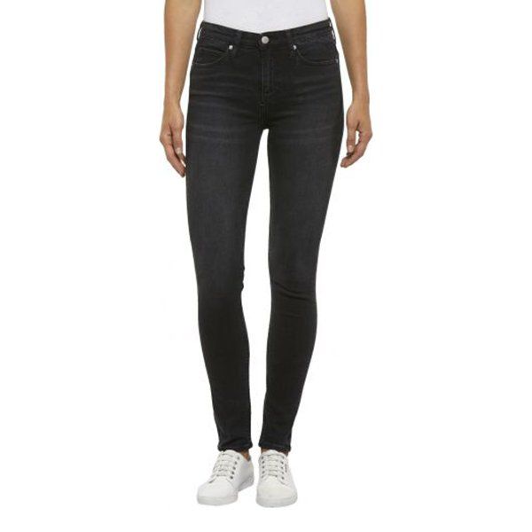 Womens Black CKJ 011 Mid Rise Skinny Jeans