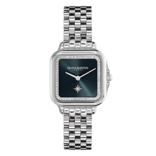 Womens Silver/Blue Grosvenor Bracelet Watch